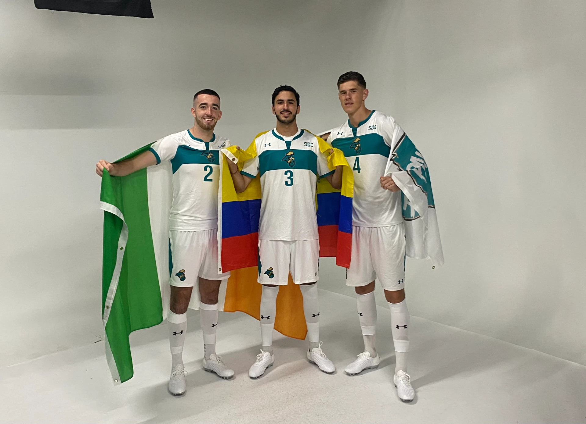 Met vrienden uit Ierland en Ecuador tijdens mijn tijd bij Coastal Carolina.